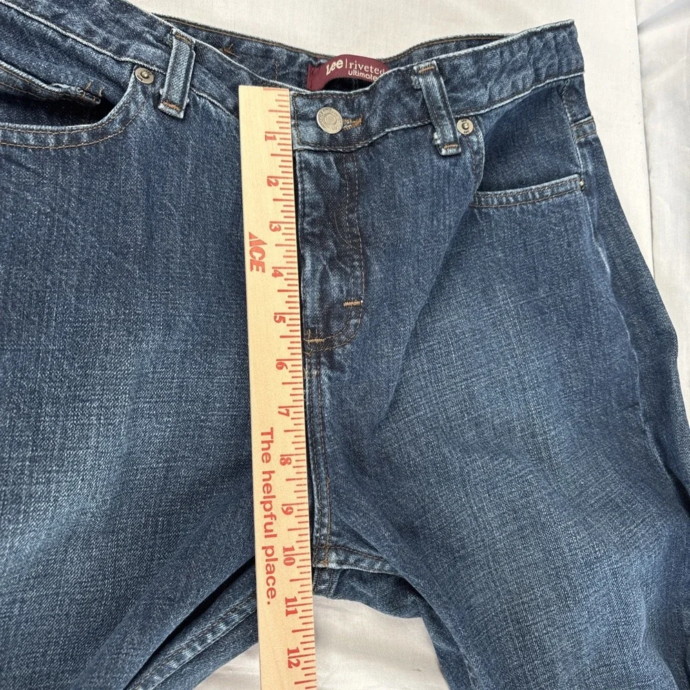 Lee Riveted Ultimate 5 Blue Jeans Women’s Size 14L 5-Pockets 100% Cotton 34x30
